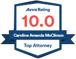 Avvo Rating 10.0 Caroline Amanda McClimon Top Attorney